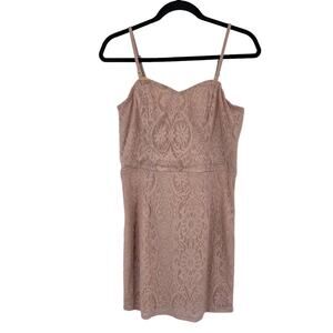 Dress the Population Leanne Lace Cocktail pink Large L